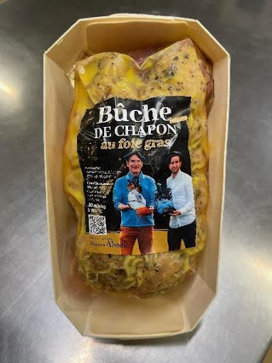 Bûche de Chapon pré-cuite au Foie Gras